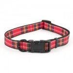 Ancol Adjustable Collar Tartan Red