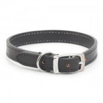 Ancol Leather Collar Black