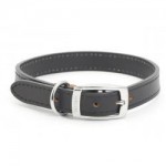 Ancol Leather Collar Black