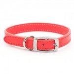 Ancol Leather Collar Red