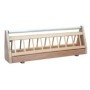 WOODEN FEEDER WITH METAL ROLLERBAR - OPEN - 60 CM