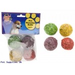 4 ASSORTED COLOUR MUNCHIE BALL  2" IN PVC BAG AND HEADER CARD