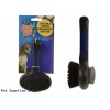 6" PLASTIC DUALHEAD PET BRUSH  ON TIE CARD