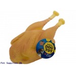 7" LONG WHOLE VINYL PET TOY  CHICKEN W/HANGTAG