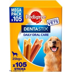 Pedigree Dentastix - Daily Oral Care Chews, Medium Treats 10 - 25 kg -105 sticks